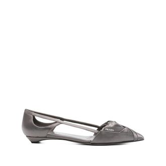 Prada Satin Cut-out Ballerinas