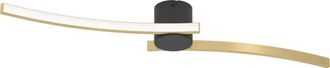 Eglo Eglo Aieta Plaf&oacute;n Led Negro Y Lat&oacute;n 72x13 Cm