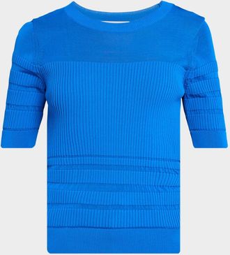 Ramy Brook Torin Rib-Knit Top
