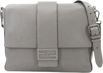 Fendi Pre-owned Cross Body Bags, female, Gray, Size: ONE SIZE Pre-owned Vintage Crossbody Bag