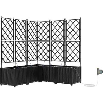 vidaXL Jardineras Negro 120 X 120 X 142 Cm Acero Vidaxl