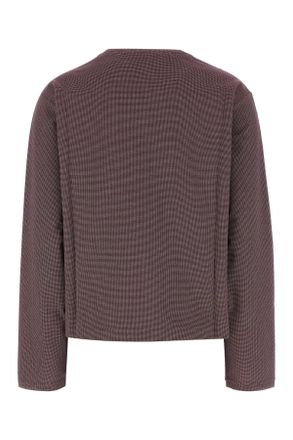 Miu Miu Womens Two-Tone Jersey T-Shirt Biancoamaranto Exterior: Cotton