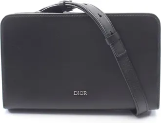 Dior Black Leather Handbag Shoulder Bag (Pre-Owned)