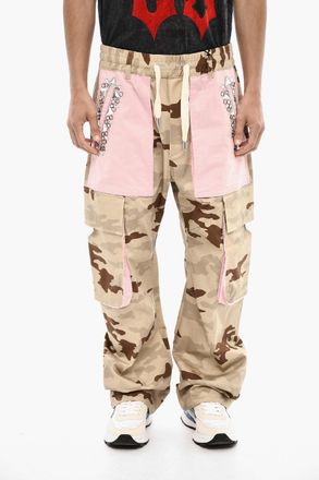 Dsquared2 Pantaloni Cargo Camouflage con Maxi Tasche a Gioiello Dsquared2
