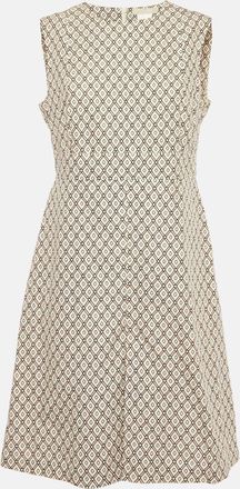 Max Mara Smax Mara Cream Printed Cotton Sleeveless Shift Dress
