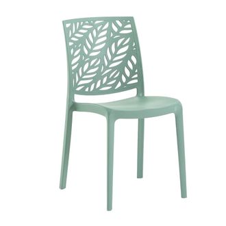 Siediti Fuori e Dentro Conjunto de 4 sillas de resina para interior o exterior verde salvia