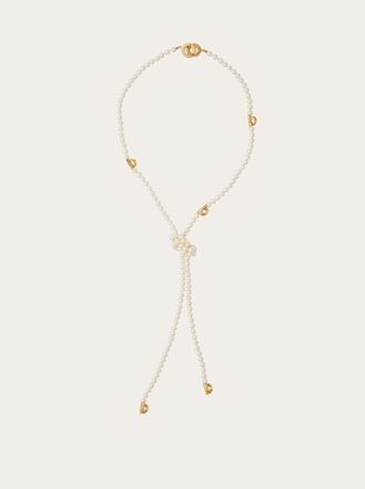 Ferragamo Women Pearl necklace Gold