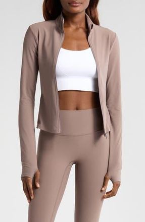 Spanx SPANXsmooth OnForm Full Zip Jacket in Smoke at Nordstrom Rack, Size X-Small