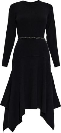 Michael Kors Stretch Wool Handkerchief Dress - Dames - Kleedjes - Zwart - S - Wol - Kleedjes
