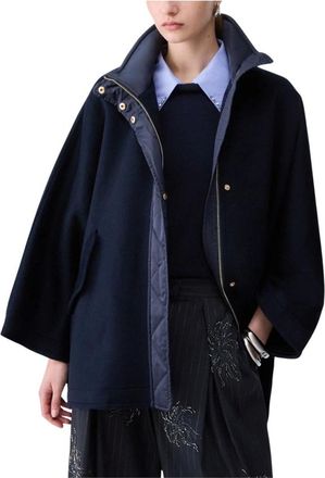 Liu Jo Capa Kimono de Lana - Jackets - Mujer - Negro - XS