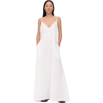Another Tomorrow SEAMED SLIP DRESS in White at Nordstrom, Size 48 It