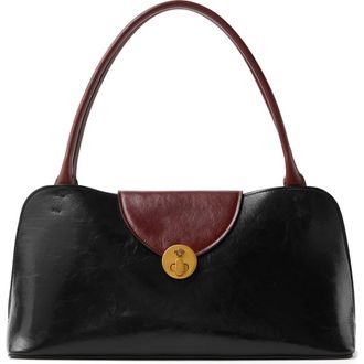 Versace Medium Vivian Leather East/Wester Shoulder Bag in Black Rosewood-Gold 82 at Nordstrom
