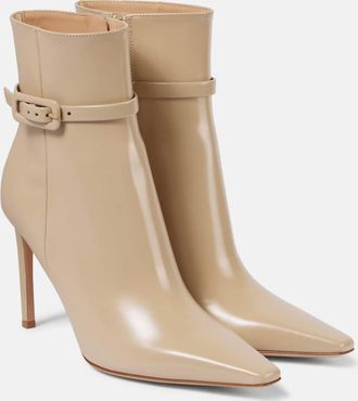 Gianvito Rossi 95 patent leather ankle boots