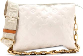 Louis Vuitton Coussin Bag Monogram Embossed Lambskin PM crossbody bag - White