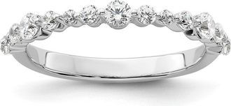 Diamond2Deal 14k White Gold Lab Grown Diamond Wedding Band Ring 1/2Ct Clarity- VS Color- G-H