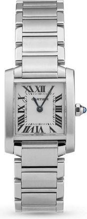 Cartier Pre-owned Cartier Tank Francaise Silver Grained Dial Ladies Watch W51008Q3
