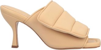 Gia Borghini Quilted Padded Mule Pumps In Butter Yellow