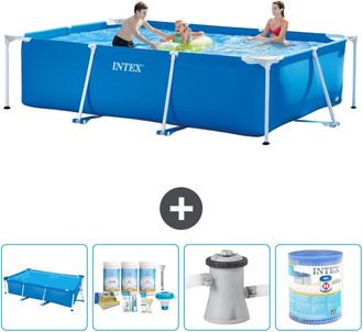 Intex Piscina Con Estructura Rectangular - 300x200x75 Cm - 7-piezas S30149