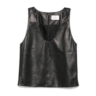 Saint Laurent Top Black - female - Saint Laurent - Sleeveless Tops - Black - XS - Tops