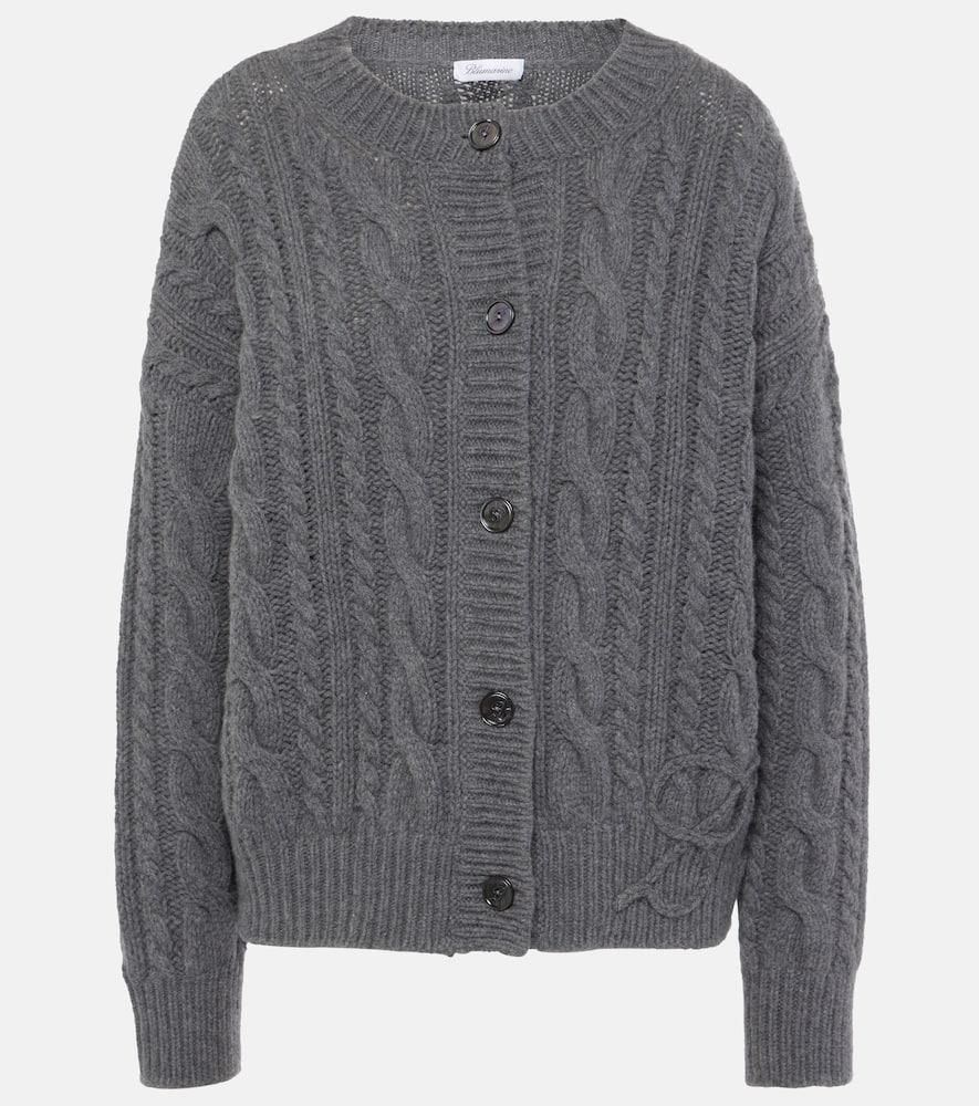 BLUMARINE: Sweater woman - Grey | Blumarine cardigan 2M480A
