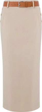 Moschino Belted Midi Skirt