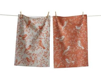 Tag Canyon Print Birds & Vines Dt S/2 Melon Melon Cotton Everyday in Pink at Nordstrom