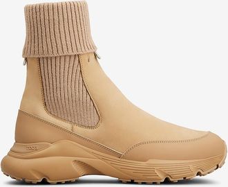Tod's Strick- und Nubukleder-Chelsea-Stiefeletten Sporty Run