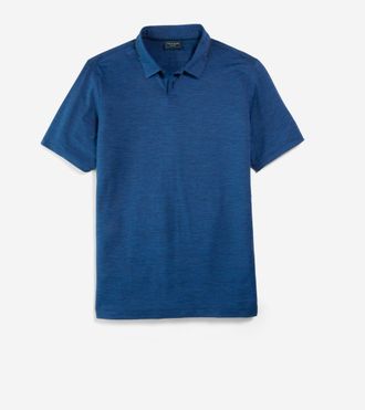 Cole Haan Mens Founders Polo Shirt - Blue Size Medium