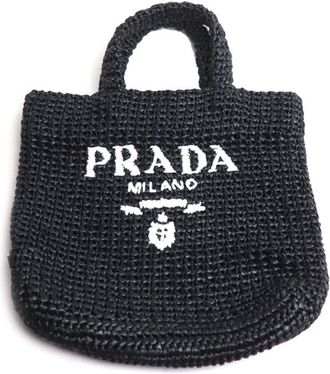 Prada Black Raffia Tote Bag (Pre-Owned)