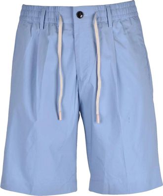 Daniele Alessandrini Light Blue Cotton Elastane Men Bermuda Shorts