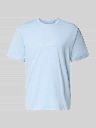 Jack & Jones Jack & Jones T-Shirt mit Label-Stitching Modell NORREBRO in Hellblau, Gr&ouml;&szlig;e XXL