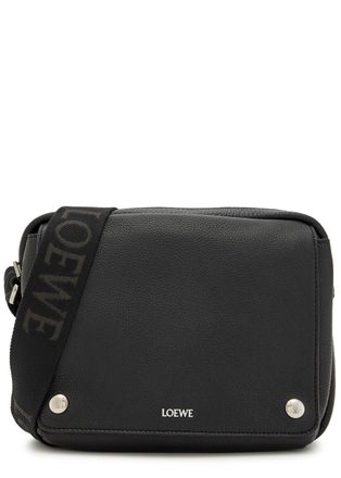 Loewe Messenger Medium Pebbled Leather Shoulder bag - Black - One Size