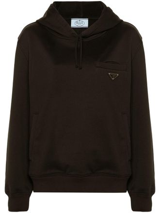 Prada Triangle-Logo Cotton Hoodie