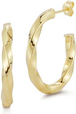 Glaze Jewelry Oval Twist Hoop Earrings in Gold at Nordstrom Rack