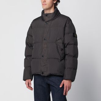 Stone Island Quilted Compass lead grey polyamide jacket