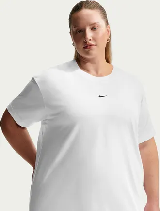 Nike Womens Nike Sportswear Classic Oversized Short-Sleeve T-Shirt (Plus Size) in White | IH7603-100