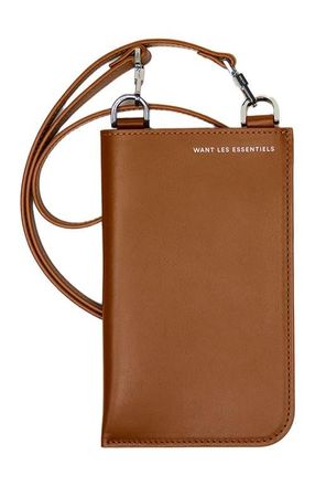 Want Les Essentiels Arch Smooth Leather Phone Bag in Cuero at Nordstrom