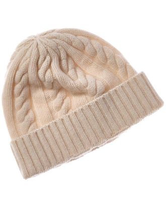Brodie Chunky Cable Pom Pom Cashmere Hat