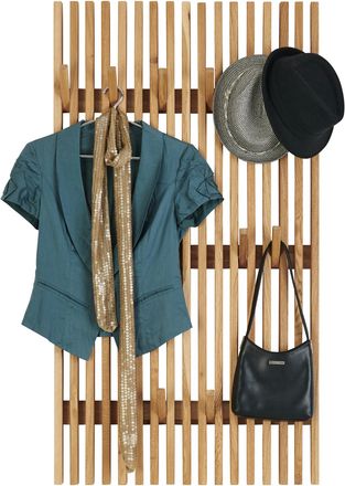 Linea Natura Garderobenpaneel, Eichefarben, Holz, Eiche, massiv, 66x120x5.5 cm, Aufh&auml;ngem&ouml;glichkeit, Garderobe, Garderoben-Sets & Garderoben-Serien, Garderoben-Ser