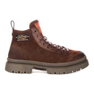 Replay Lace-up Boots, male, Brown, 10 UK, Sandtown Mount Suede Ankle Boots