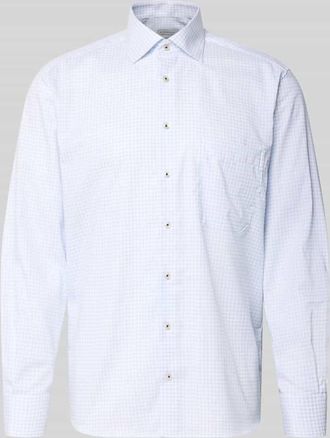 Eterna Comfort Fit Business-Hemd aus Baumwolle mit Kentkragen in Bleu, Gr&ouml;&szlig;e 40