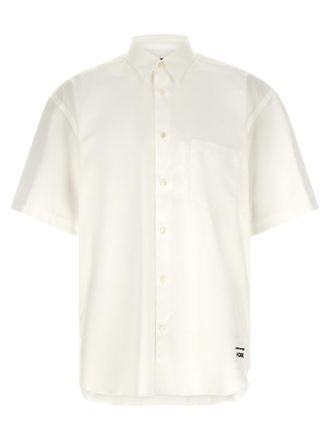 Comme Des Gar&ccedil;ons White Logo embroidery shirt