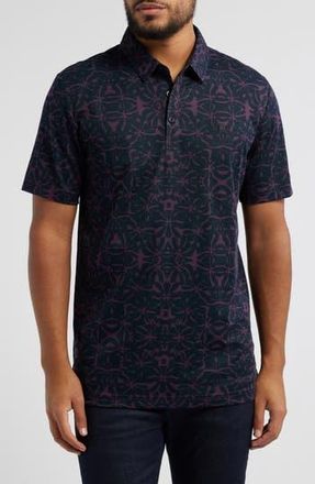 Travis Mathew Vine City Floral Piqu&eacute; Polo in Plum at Nordstrom Rack, Size Xxx-Large