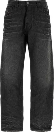 Diesel Black Regular Mid Rise Jeans