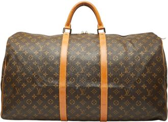 Louis Vuitton Brown Pvc Leather Boston Bag (Pre-Owned)