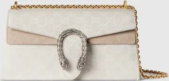 Gucci Dionysus Medium Shoulder Bag, White, GG Canvas