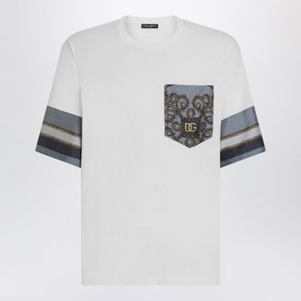 Dolce & Gabbana T-shirt in jersey bianca con stampa