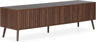 HOMN Mueble TV 4 puertas efecto Nogal