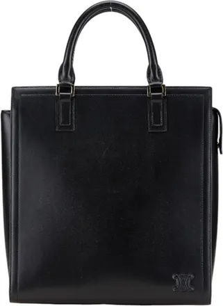 Celine Black Leather Handbag Tote Bag (Pre-Owned)