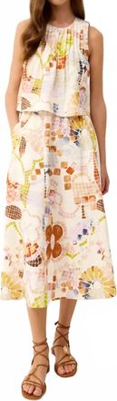Marie Oliver Sasha Midi Skirt In Travertine
